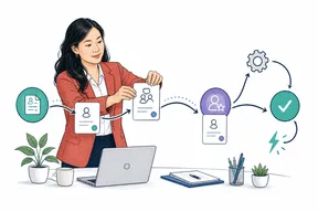 HR manager configuring automated stages in a hiring journey