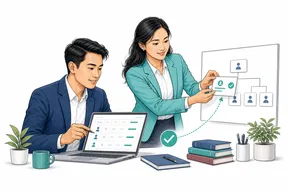 HR professionals preparing a hiring requisition for an open vacancy