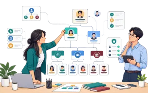Org structure and positions illustration