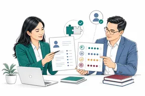 HR and manager aligning job requirements with skills and competencies
